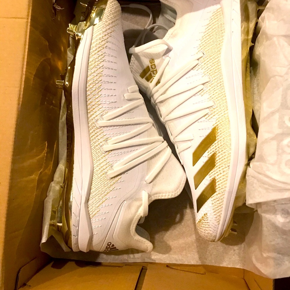 Adidas men’s baseball cleats . Afterburner 6 Gold